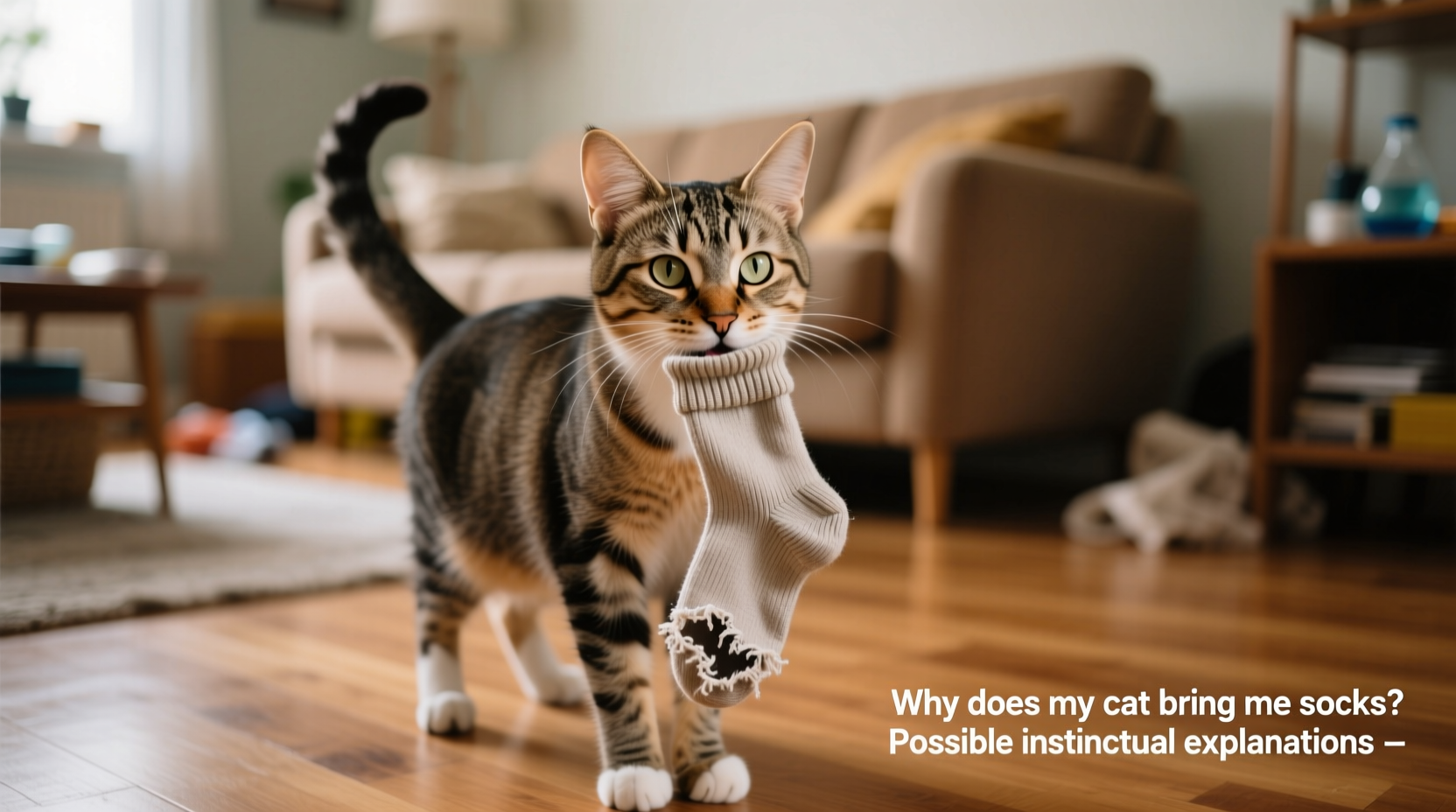 why-does-my-cat-bring-me-socks-possible-instinctual-explanations