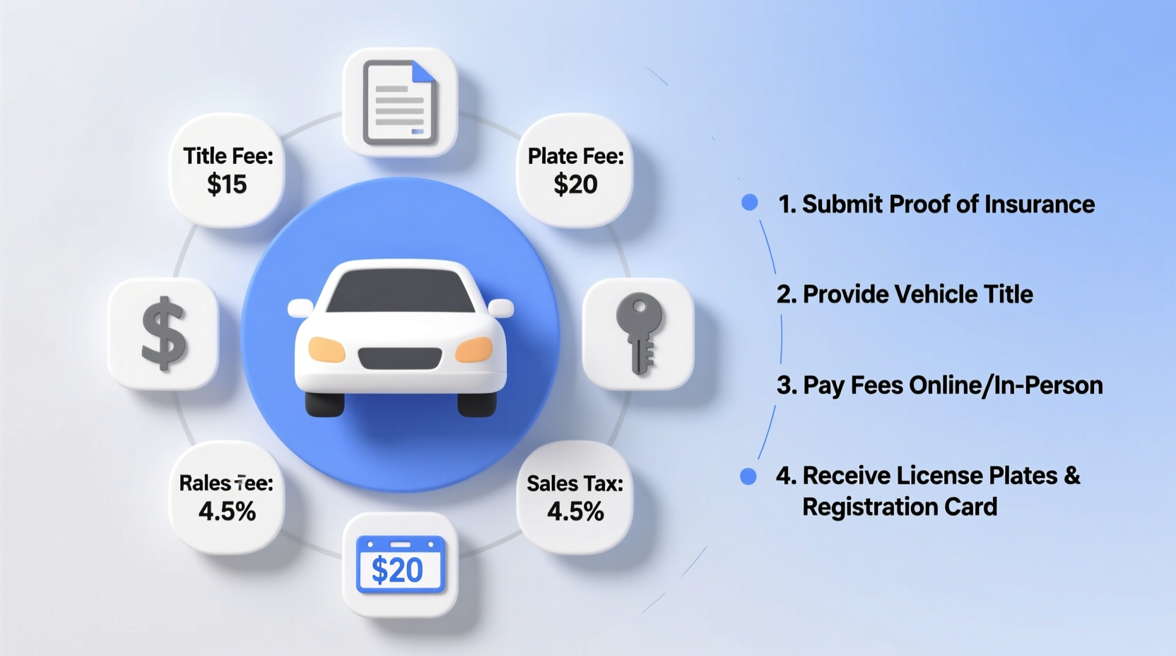 how much to register car in georgia