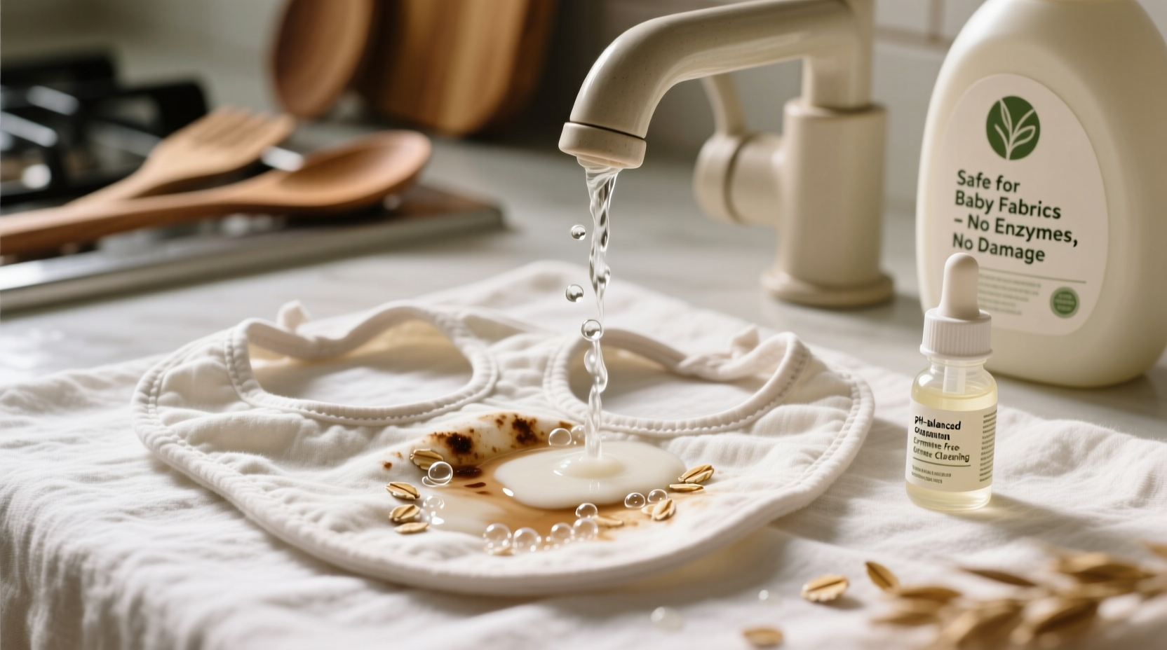 oat milk stain removal for organic cotton bibs