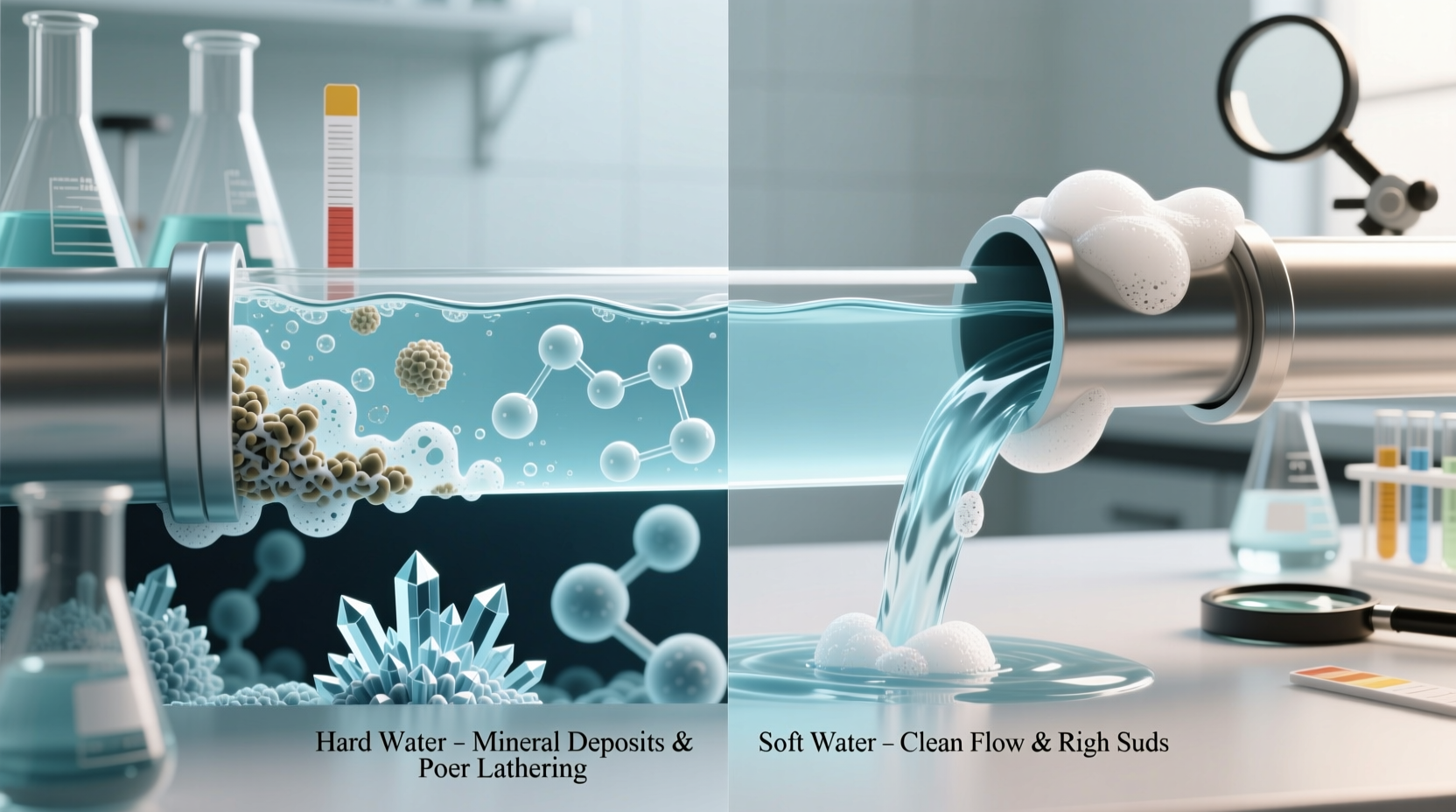 the difference between hard water and soft water and w
