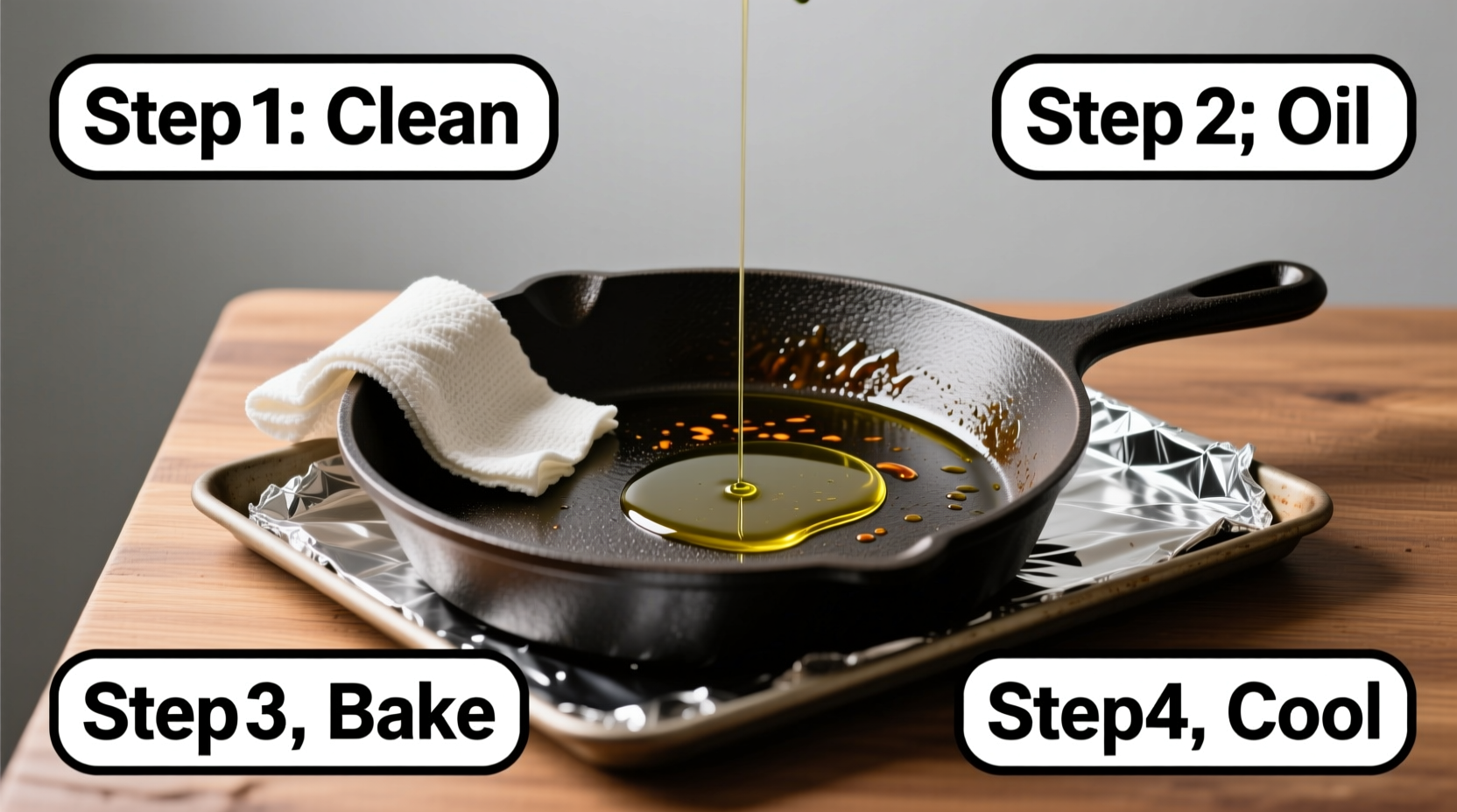 step by step guide how to season a cast iron skillet correctly the first time