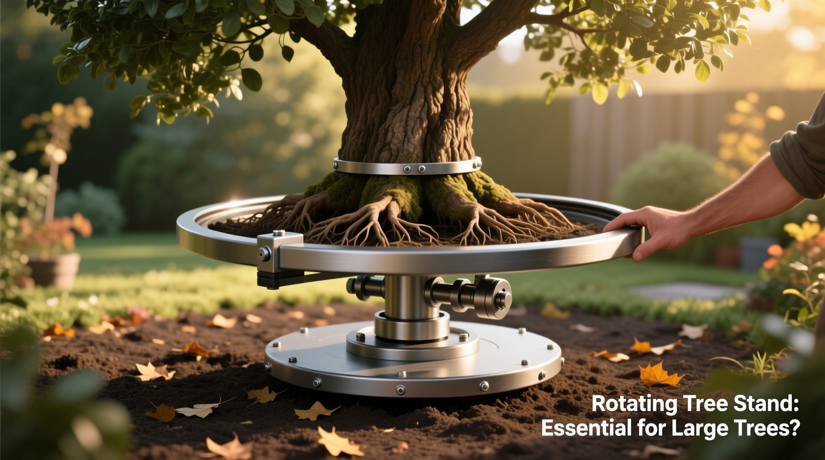 is a rotating tree stand necessary for large or heavy trees