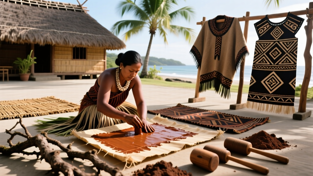 Samoan Siapo Dyeing With Mangrove And Clay Pigments Samoa