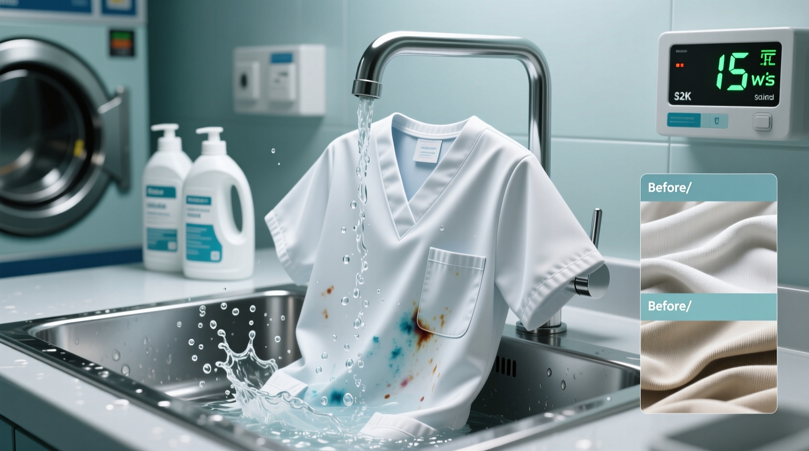 cold rinse vs warm rinse for colored scrubs