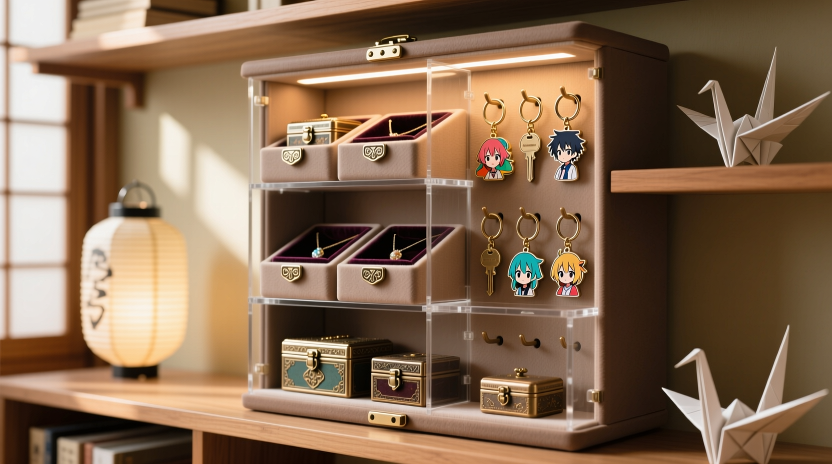 closet organization tips for jewelry boxes keychains