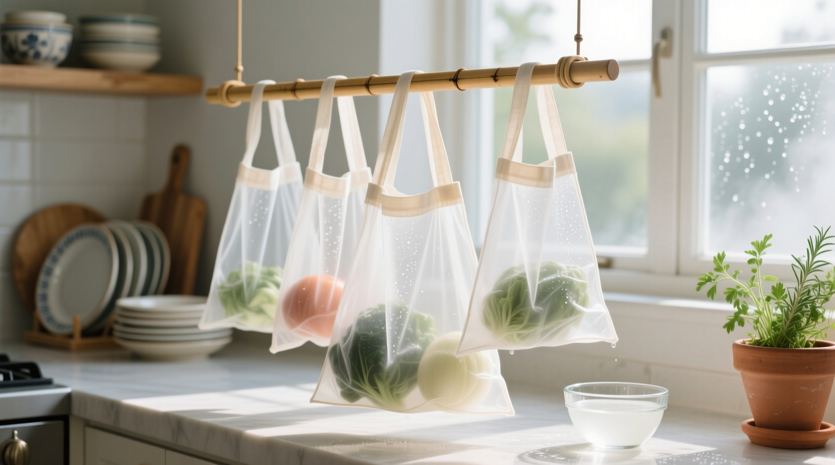 how to clean reusable produce bags without odor or mildew