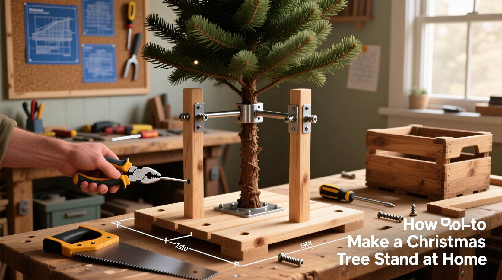 how to make a christmas tree stand