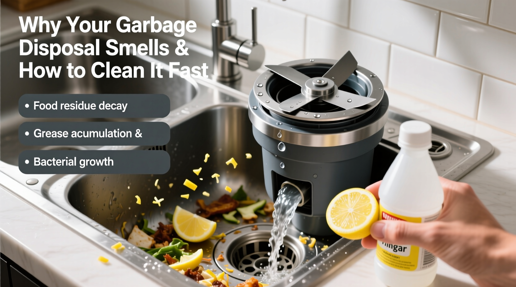 why does my garbage disposal smell and how to clean it fast