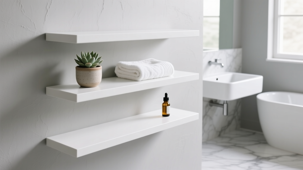 Best Small White Floating Shelves for Bathrooms