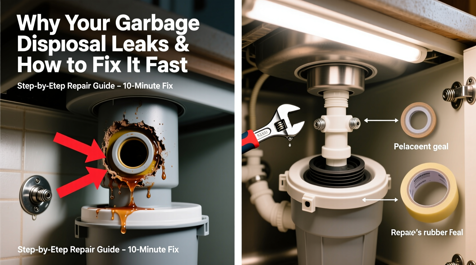 why is my garbage disposal leaking and how to fix it fast