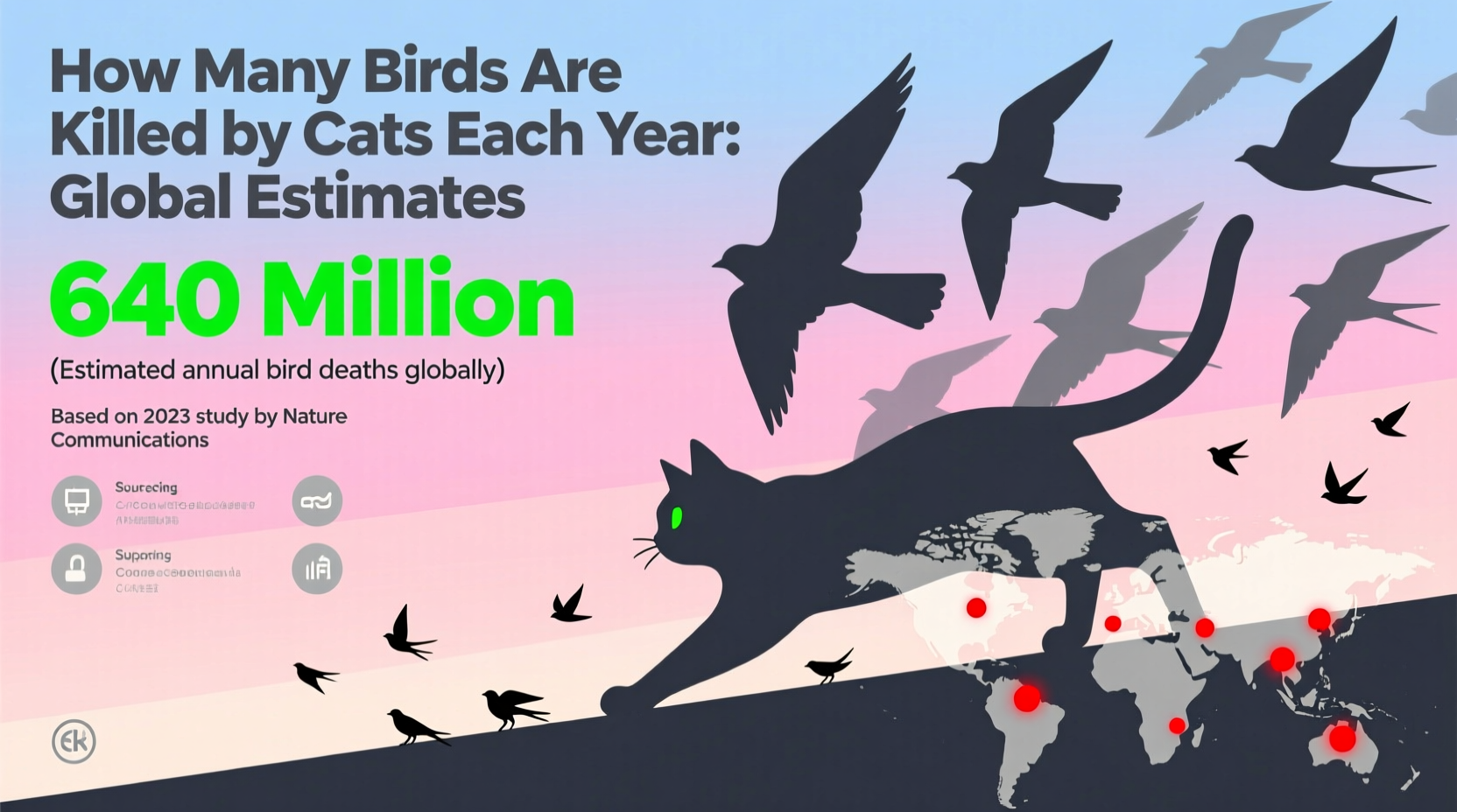 How Many Birds Are Killed by Cats Each Year: Global Estimates