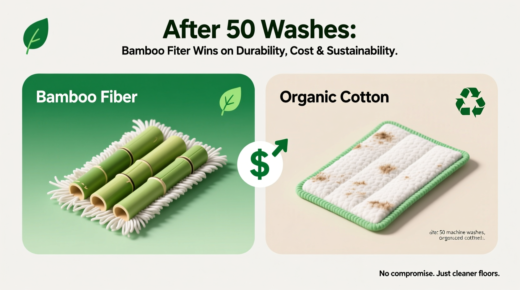 bamboo vs organic cotton mop pads wash truth