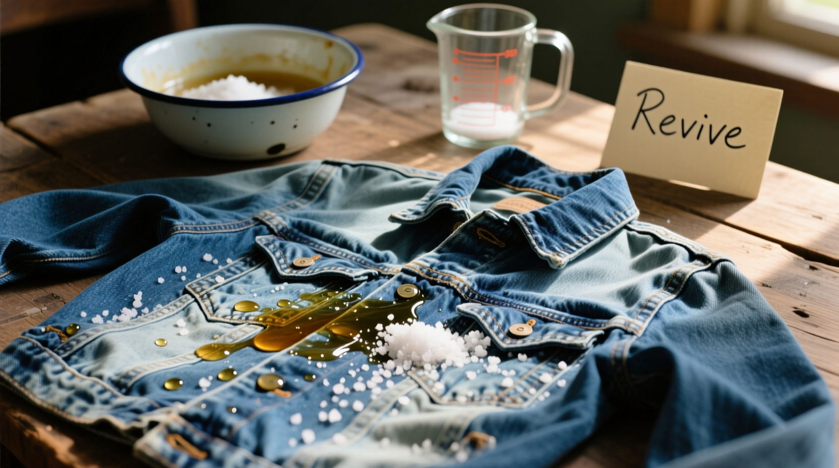 how to revive faded denim with vinegar salt