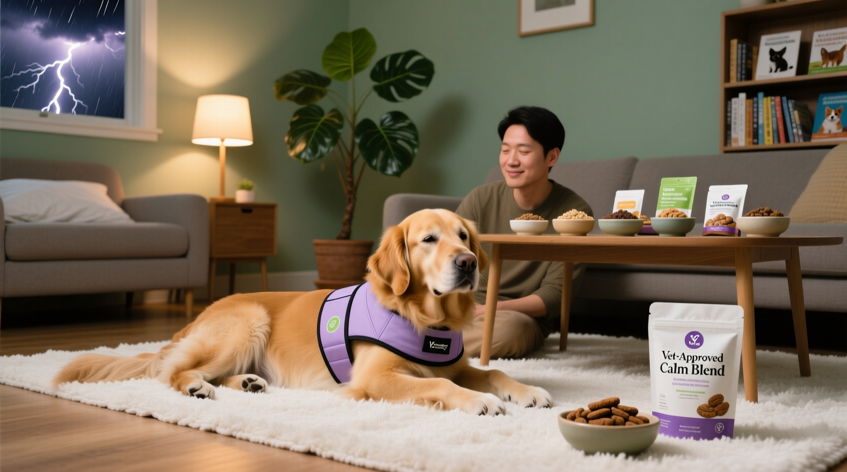 best calming treats for dogs during thunderstorms backed by vet behaviorists