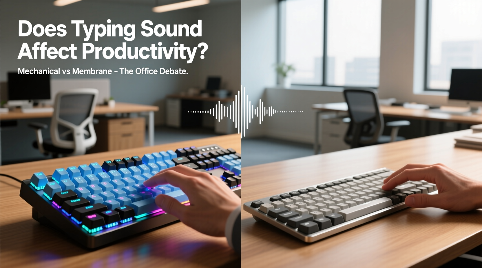 mechanical keyboard vs membrane for office work does typing sound affect productivity