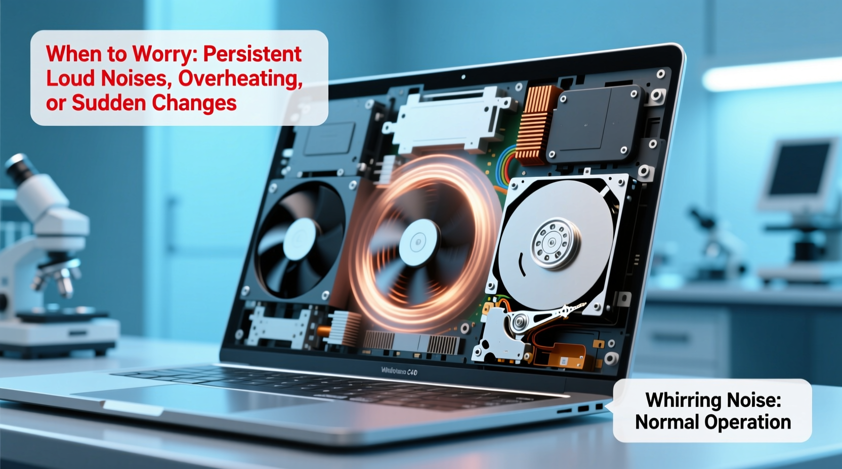 why is my laptop making a whirring noise and when should i worry about it