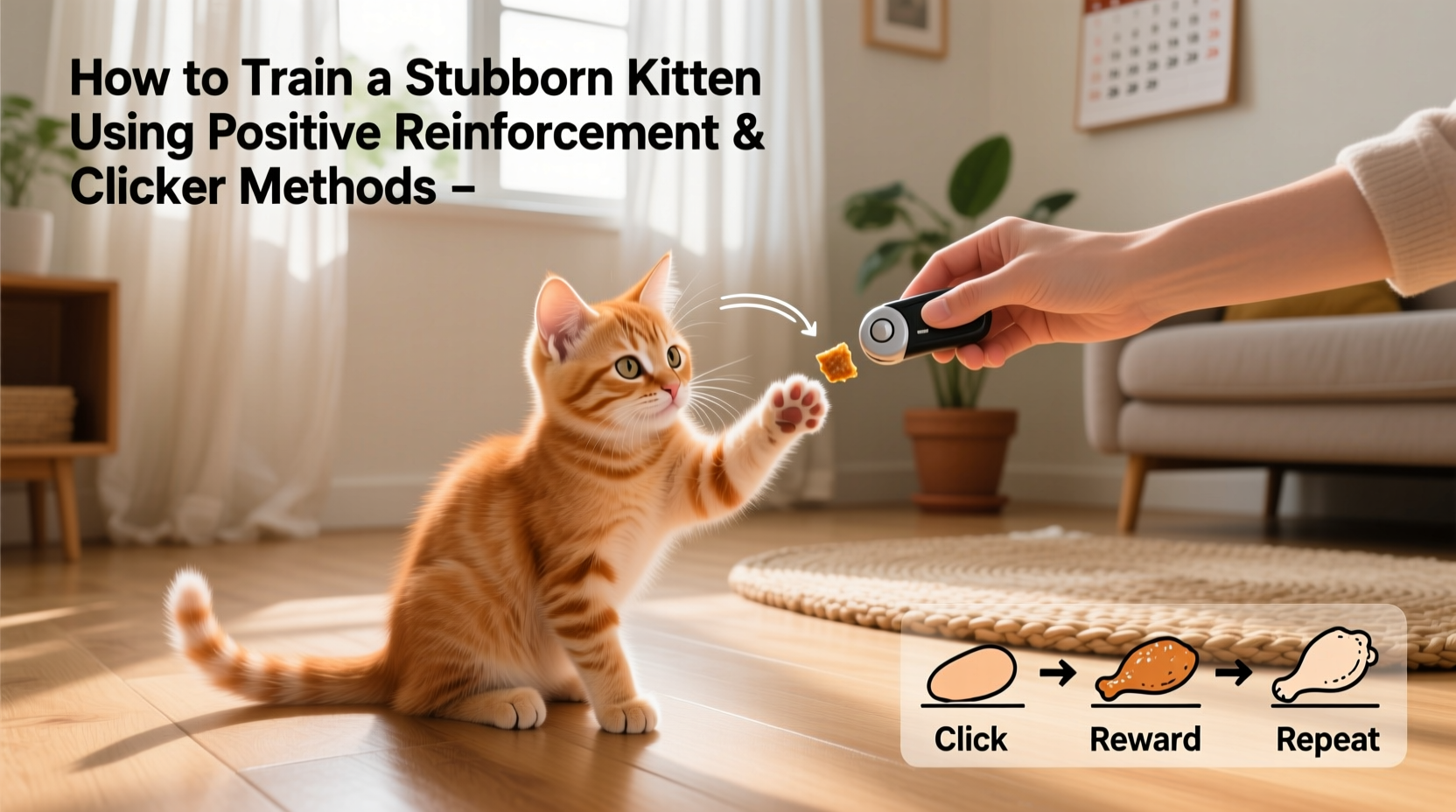 how to train a stubborn kitten using positive reinforcement and clicker methods