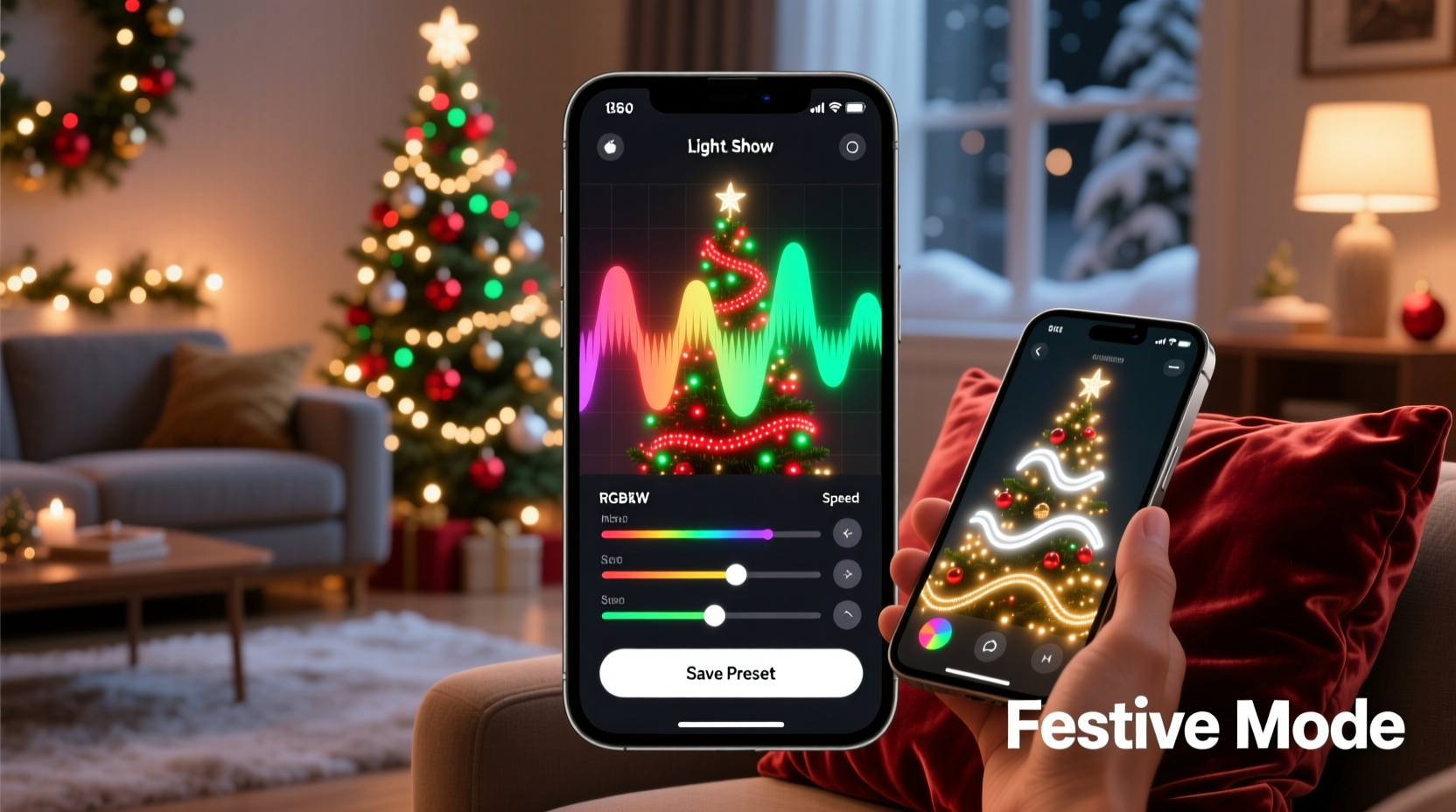 how to program rgbw christmas lights for custom color shows using an app