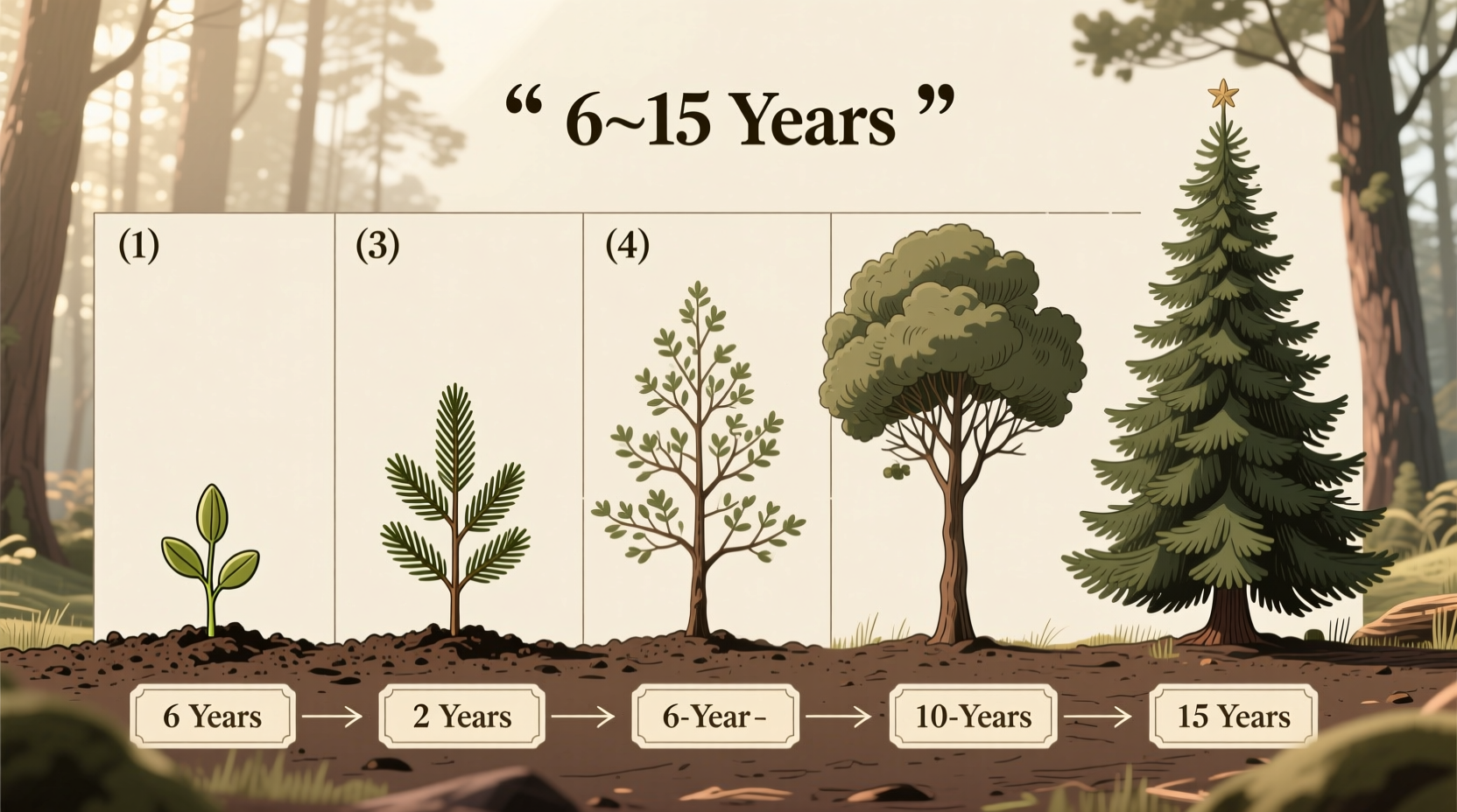 how long does it take to grow a christmas tree