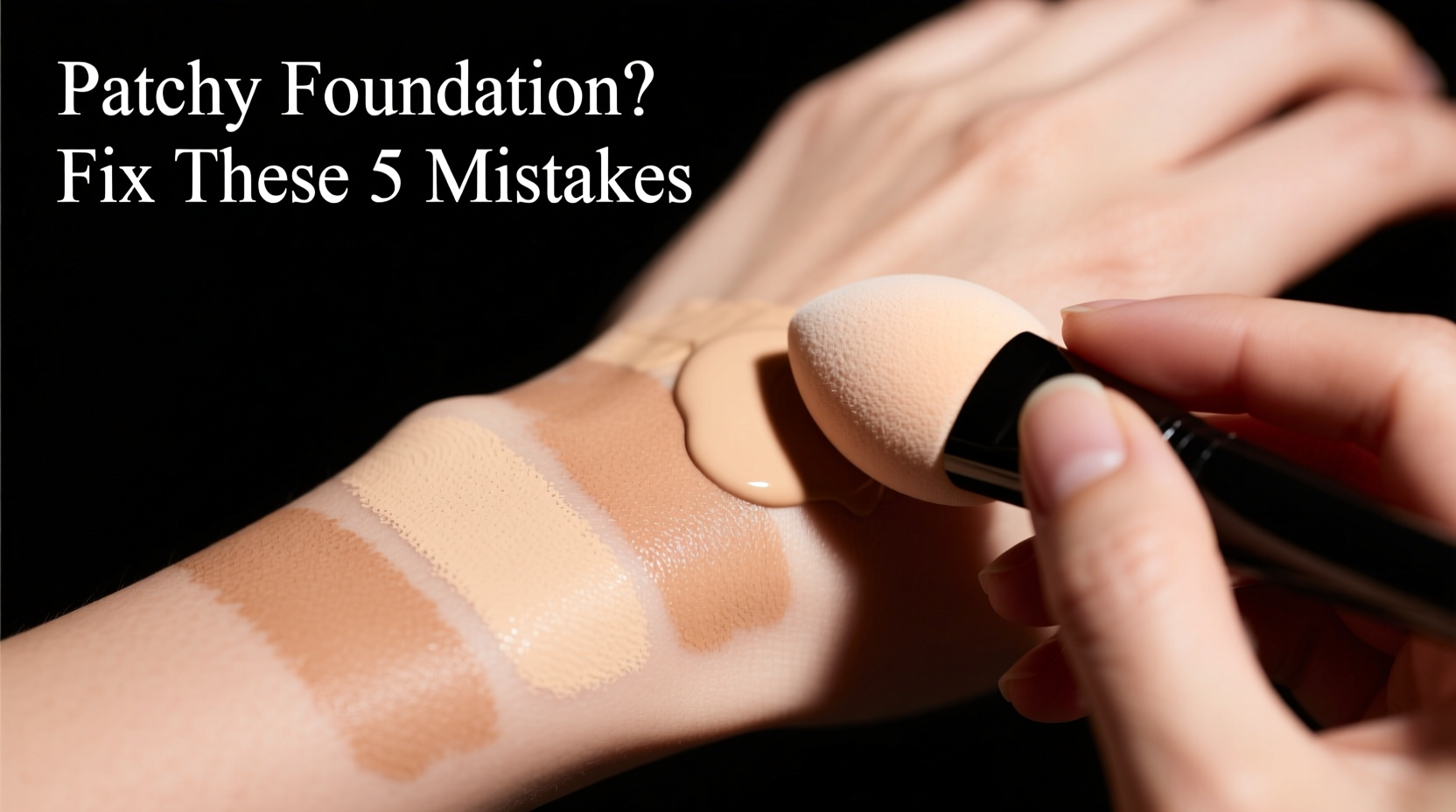 why is my foundation patchy even with primer application errors to fix