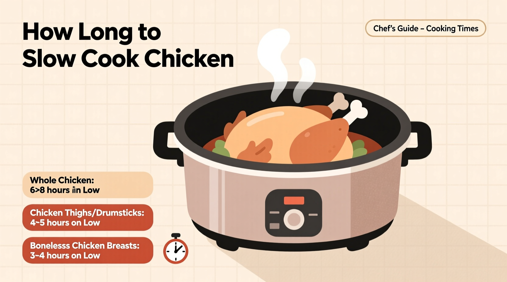 how long do i slow cook chicken