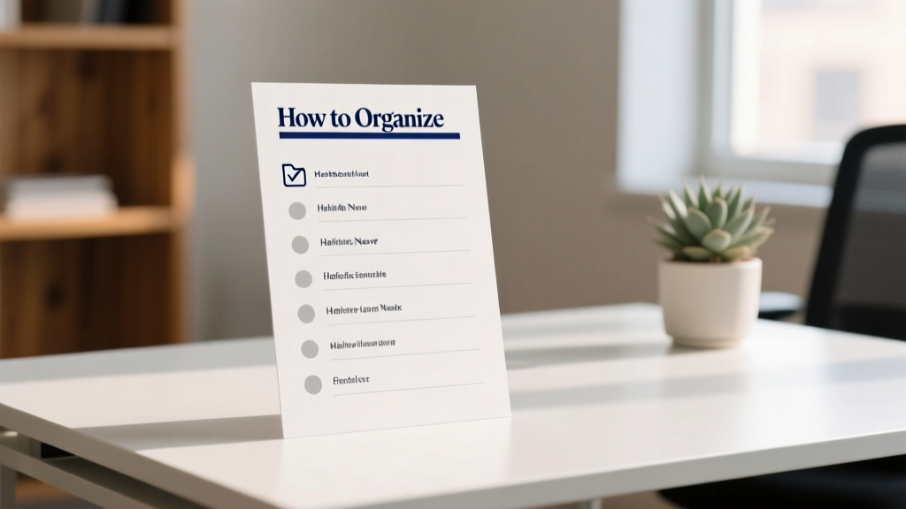 How To Organize Checklist: A Practical, Step-by-Step System for Real Homes