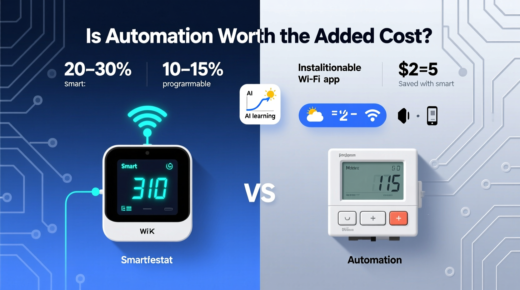 smart thermostat vs programmable is automation worth the added cost
