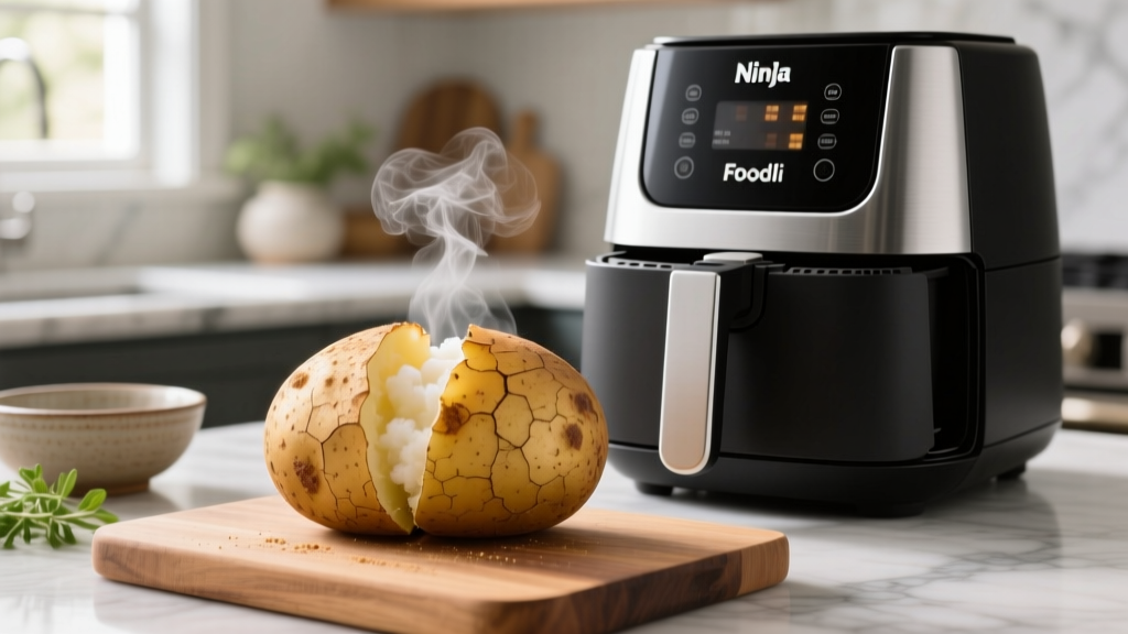 Perfect Baked Potato in Ninja Foodi (Crispy Skin, Fluffy Inside)