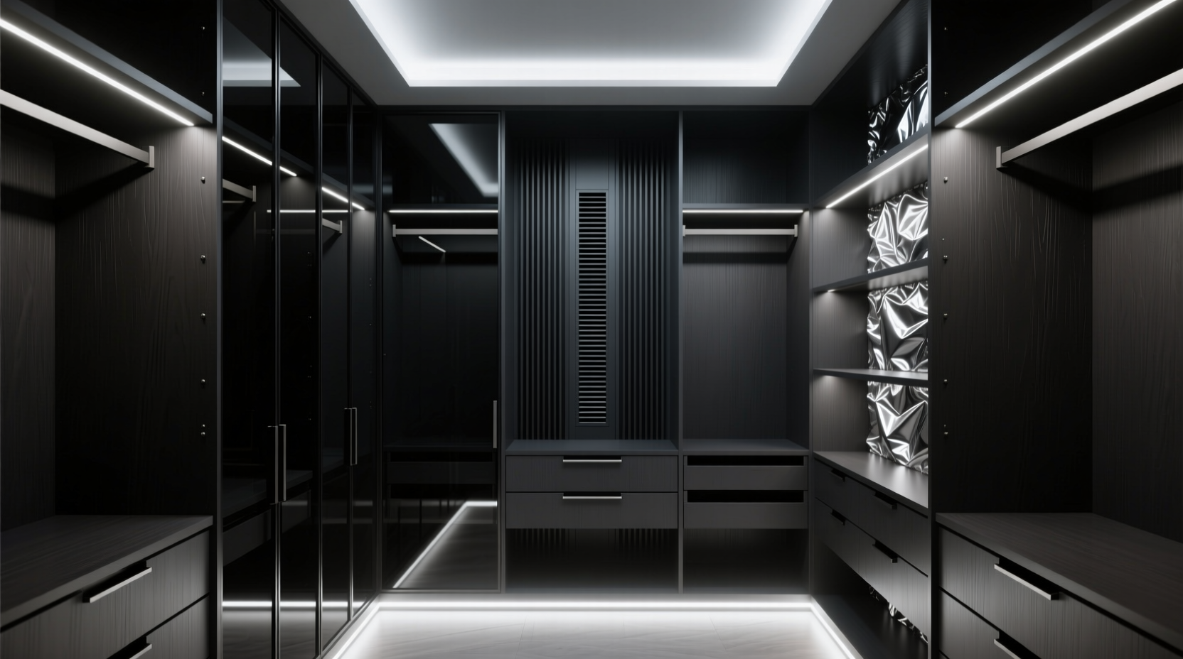 closet organization for dark spaces