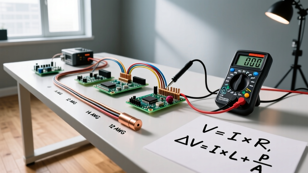 DC Voltage Drop Calculator: Formula, Worked Examples, and Wire Sizing