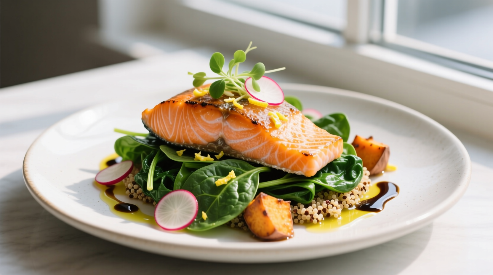 healthy spinach and salmon dish ideas