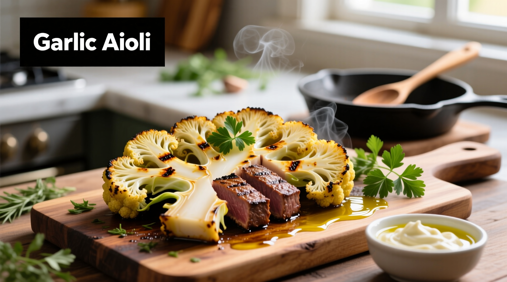 how to make and serve cauliflower steak