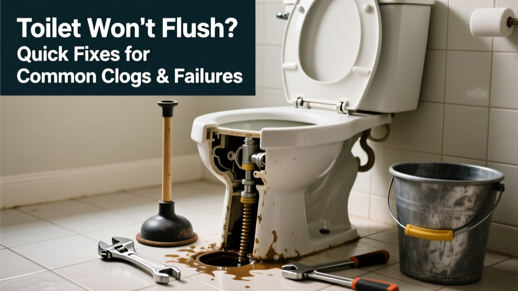 Toilet Won’t Flush: Quick Fixes for Common Clogs & Failures