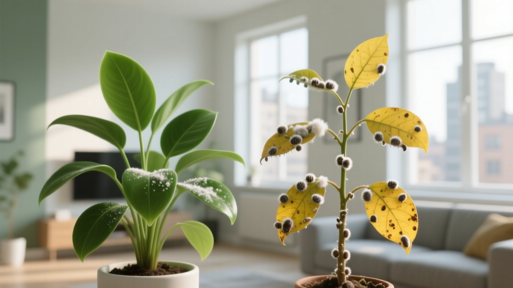 Remove Mealybugs from Indoor Plants with Yellow Leaves