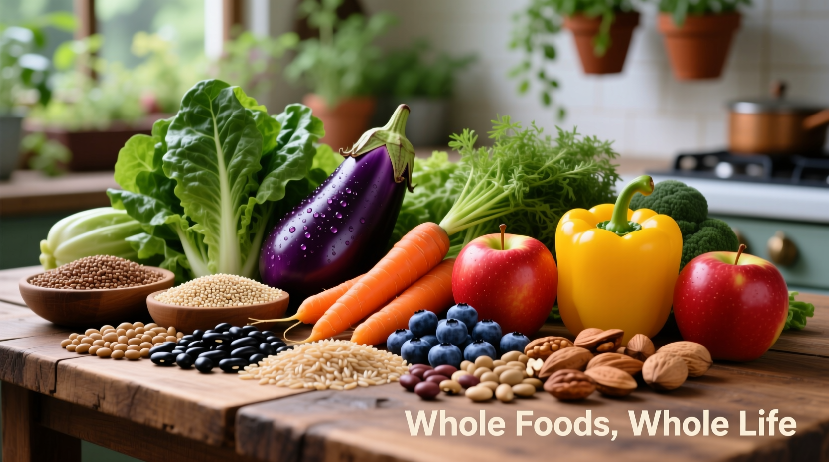 Bunte Auswahl natürlicher Lebensmittel aus allen Gruppen