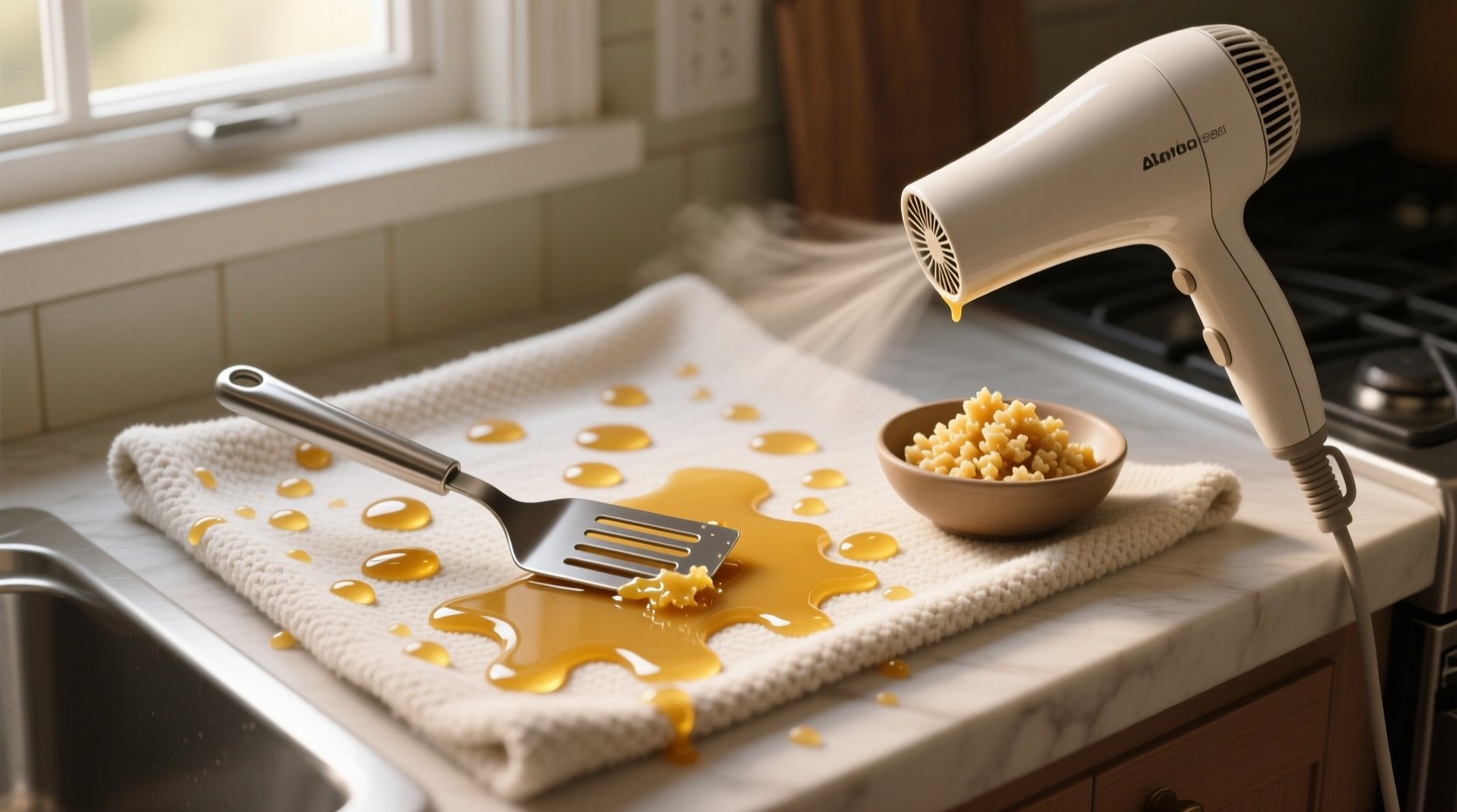 how to remove candle wax from cotton throw