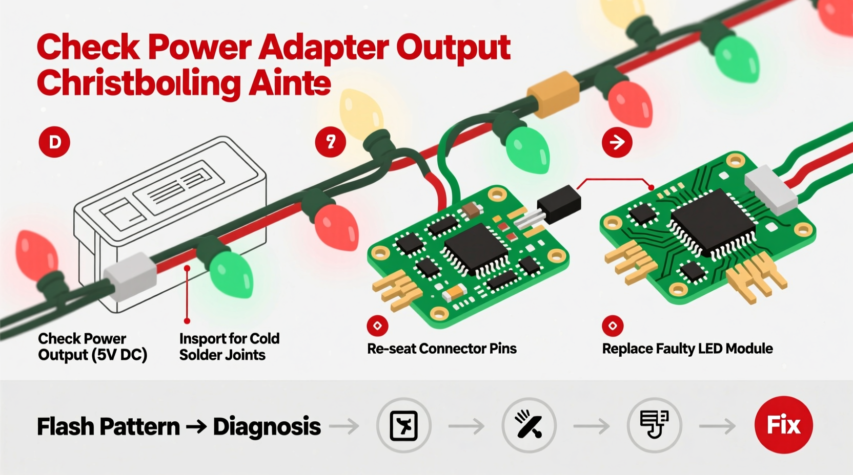 why is my led christmas light strip flashing and how to fix it fast