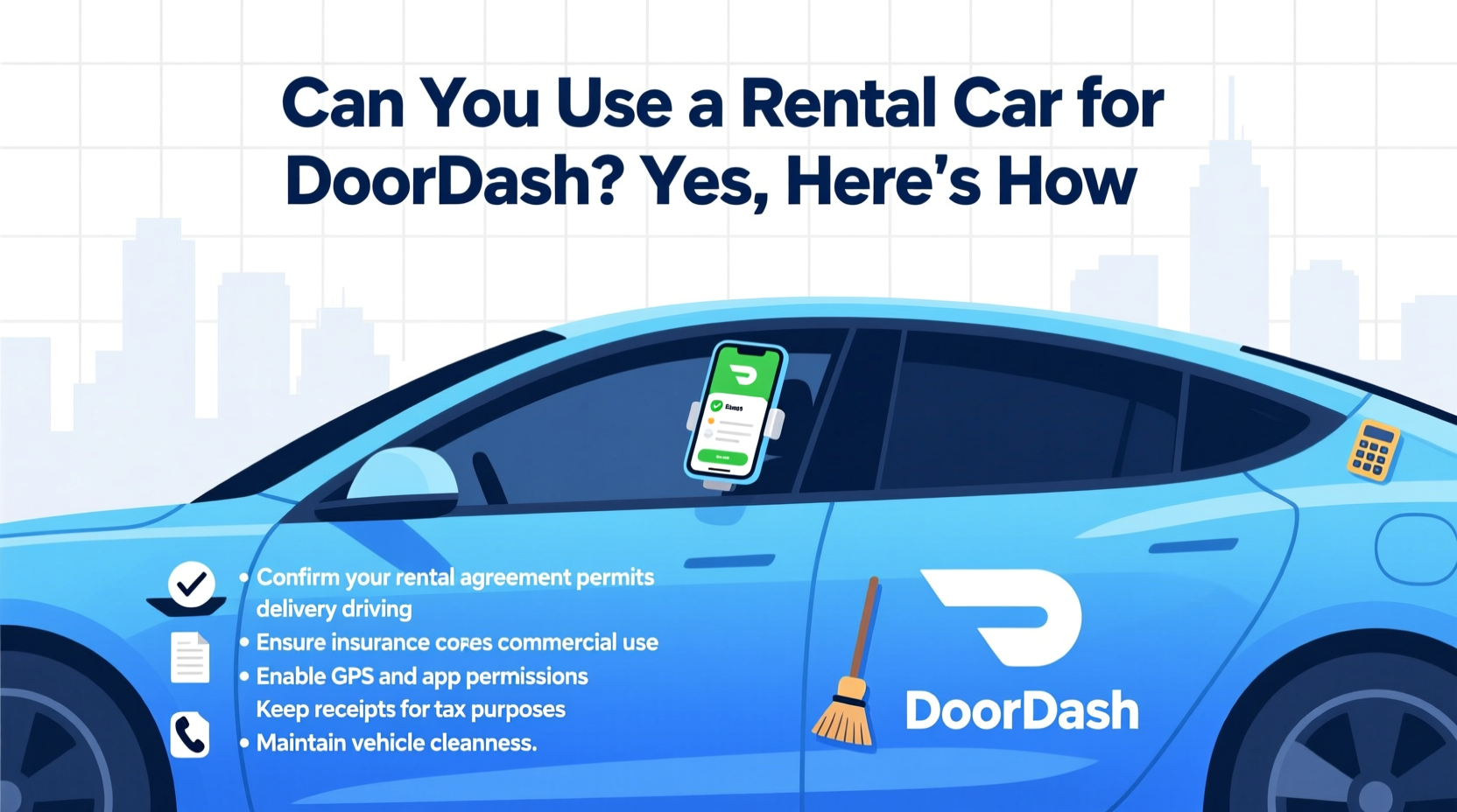 can you use a rental car for doordash