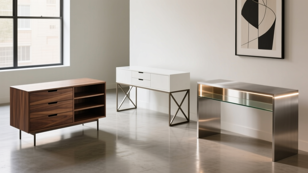 Best Console Tables with Drawers & Open Shelves