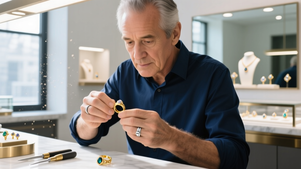 Close-up of a jeweler
