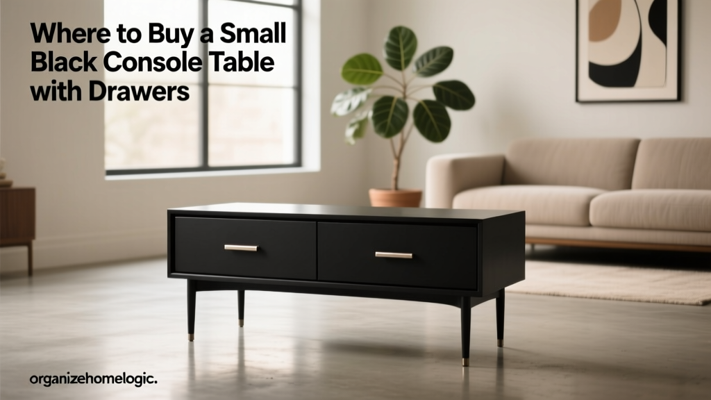 Where to Buy a Small Black Console Table with Drawers