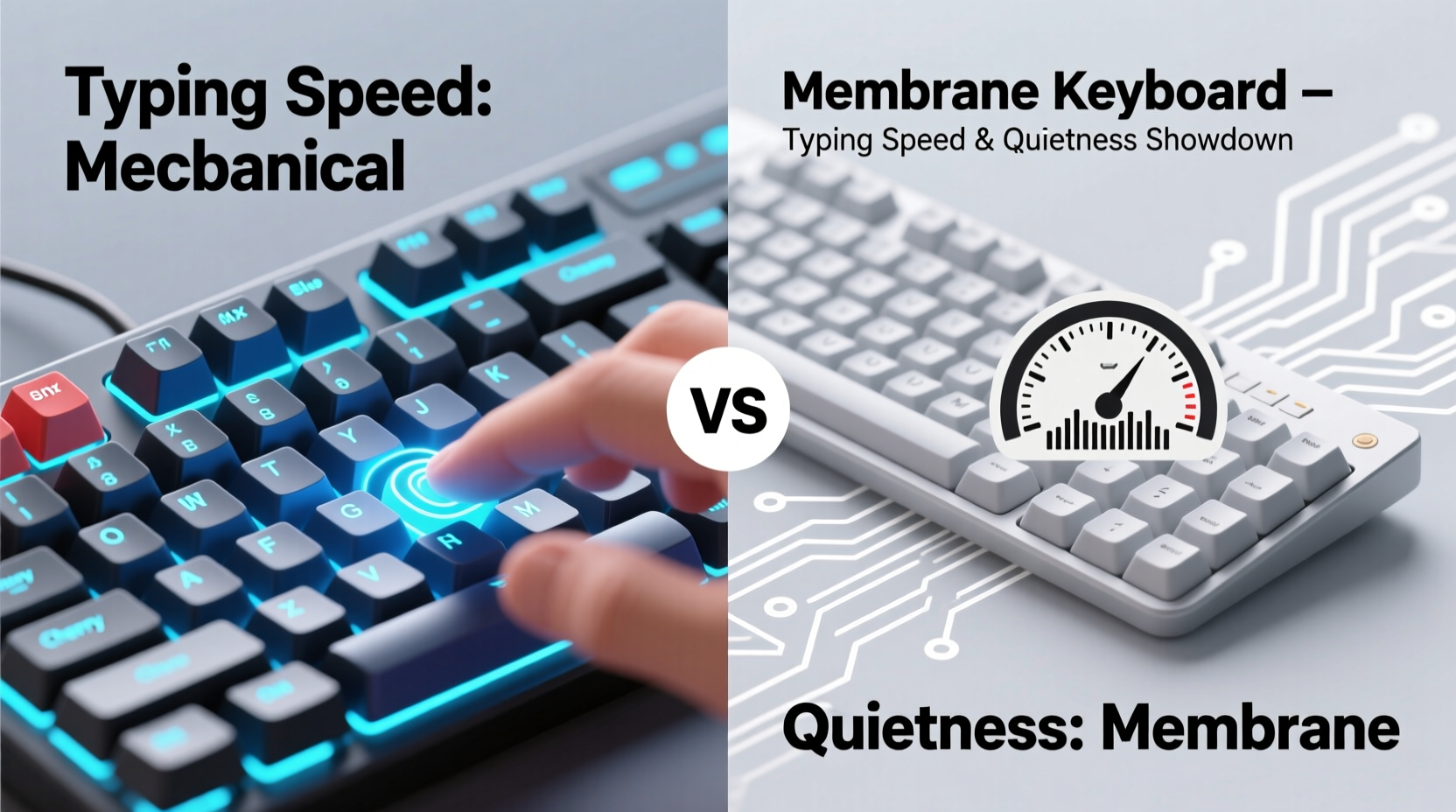 mechanical keyboard vs membrane which is better for typing speed and quietness