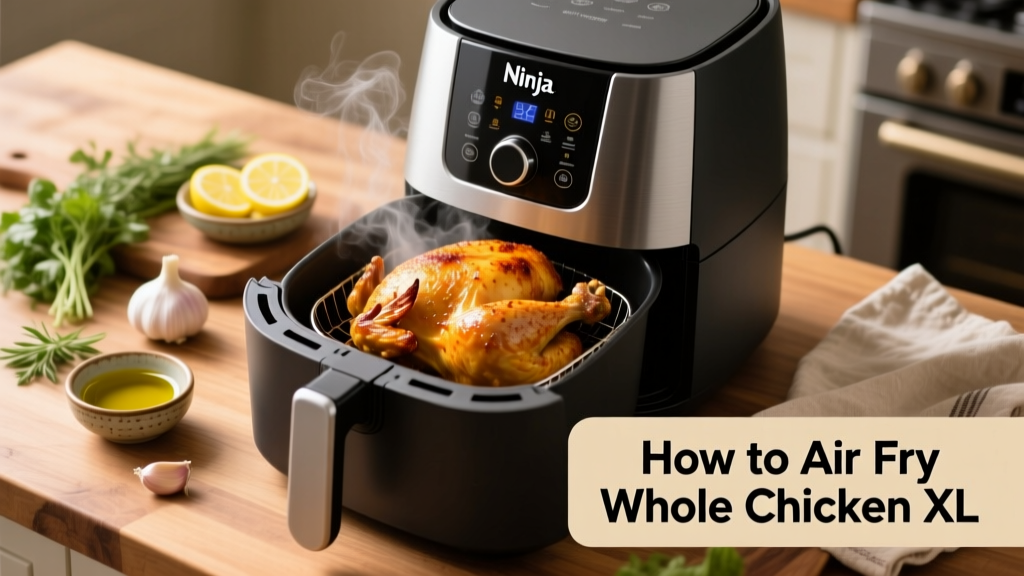 Air Fry Whole Chicken XL in Ninja Air Fryer