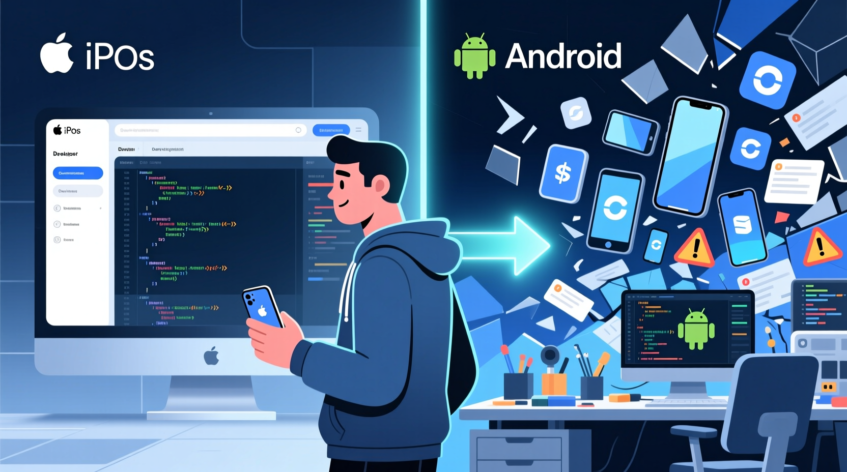 why do developers often favor ios over android and wind