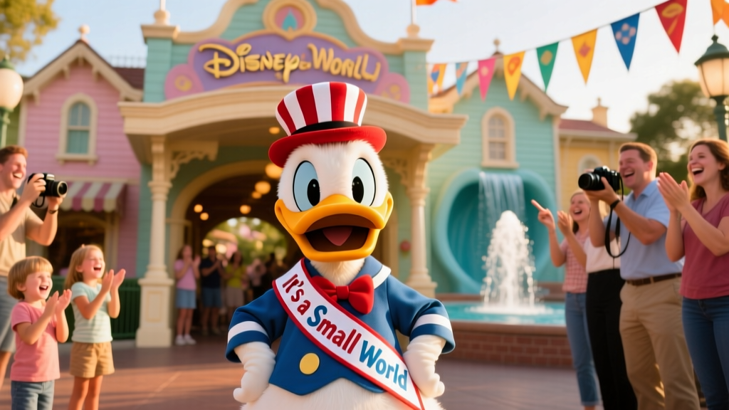 Duck Decides to Star in 'It's a Small World' Ride at Disneyland & People Are Here For It