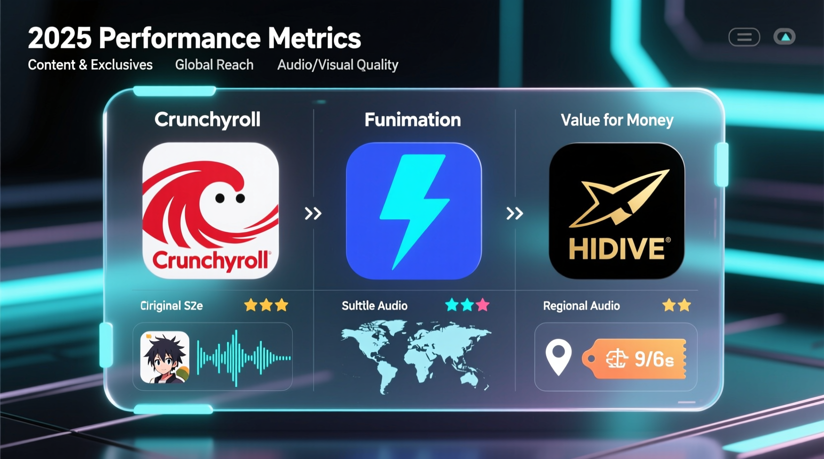 anime streaming services compared crunchyroll funimation and hidive in 2025