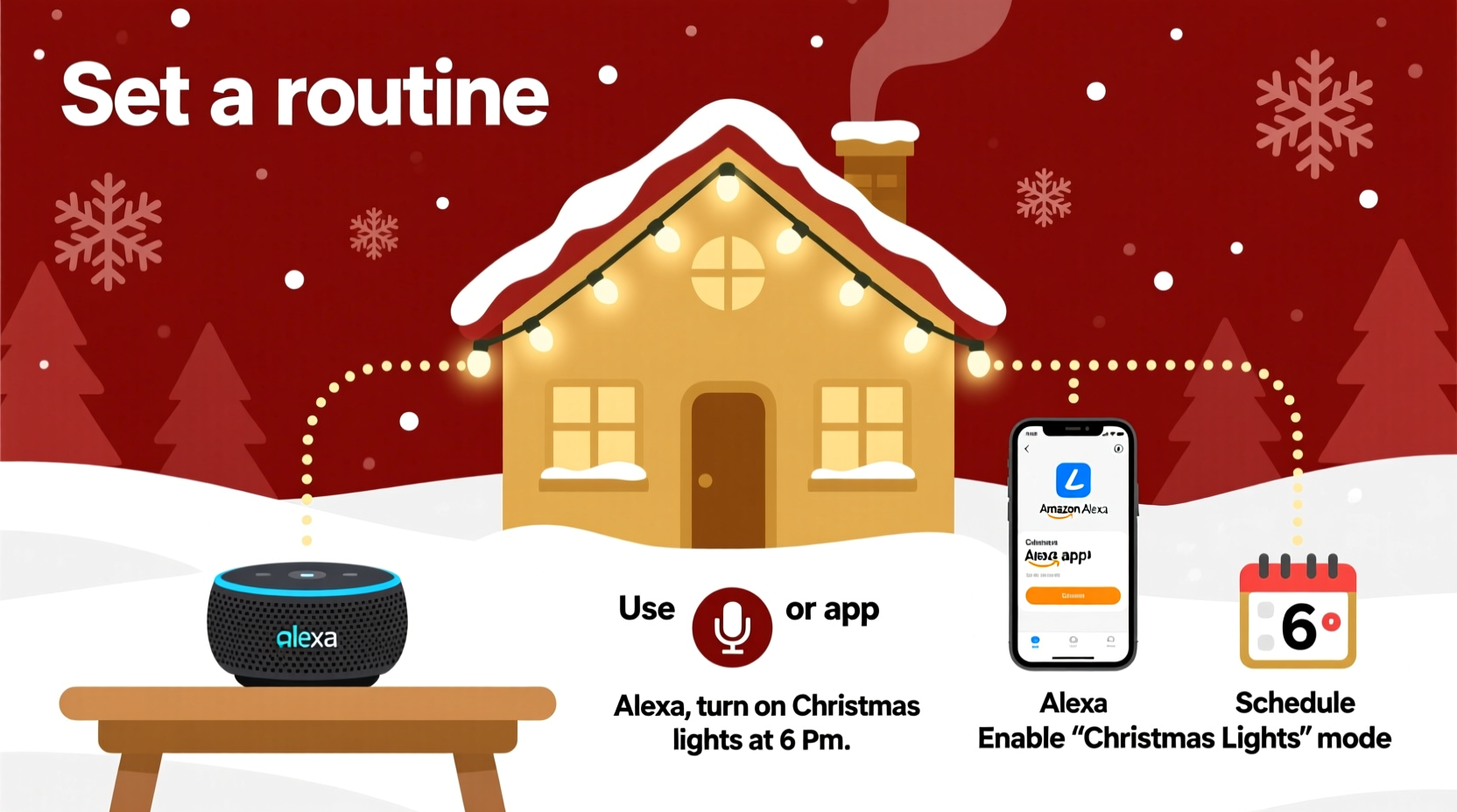 how to use alexa to schedule your christmas lights automatically