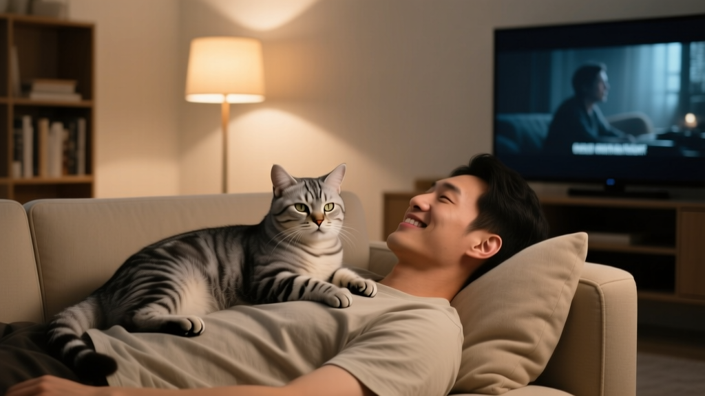 Why Cats Sit on Your Chest During Movie Night