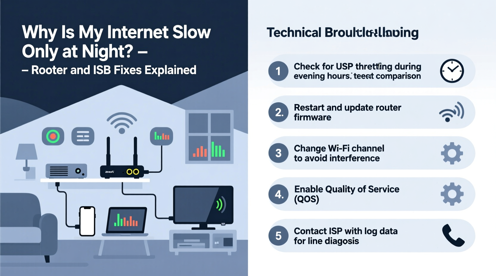 why is my internet slow only at night possible router and isp fixes