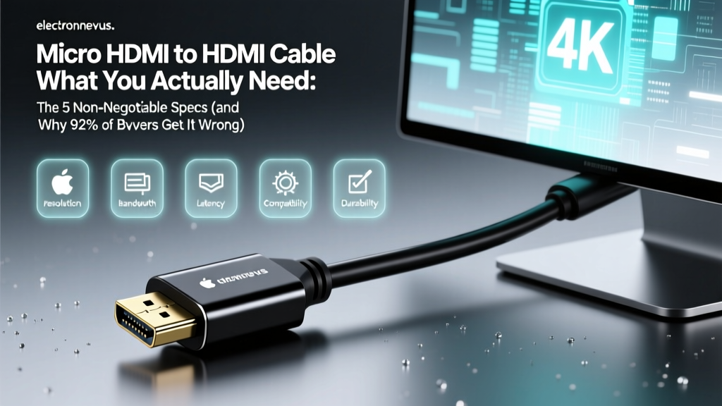 Micro HDMI to HDMI Cable What You Actually Need: The 5 Non-Negotiable Specs (and Why 92% of Buyers Get It Wrong)